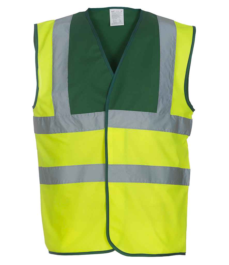 Yoko Hi-Vis Two Band and Braces Waistcoat in by Yoko — Custom branded clothing by Print Press, featuring premium embroidery produced in our specialist print lab in the UK.