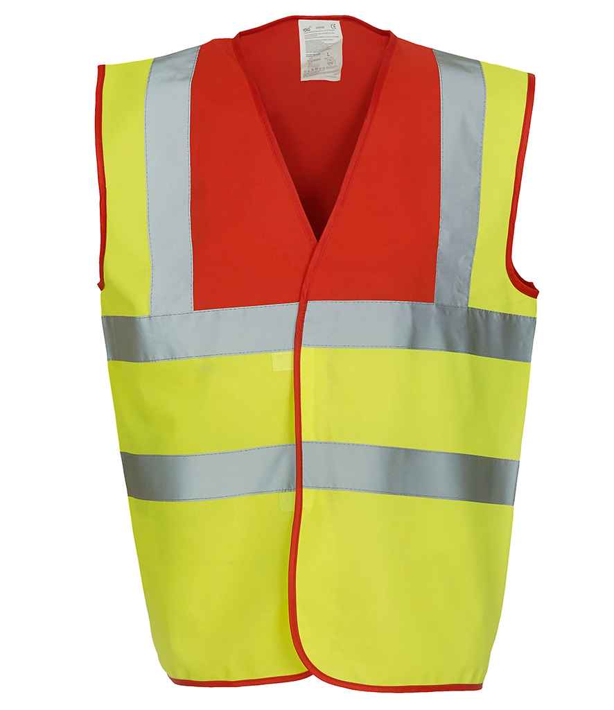 Yoko Hi-Vis Two Band and Braces Waistcoat in by Yoko — Custom branded clothing by Print Press, featuring premium embroidery produced in our specialist print lab in the UK.