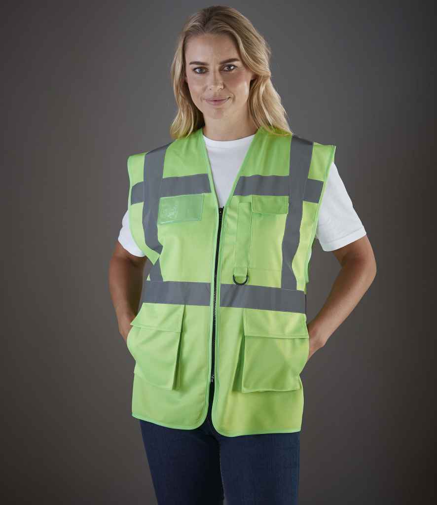 Yoko Executive Waistcoat - (2nd Colours) in Lime Green by Yoko — Custom branded clothing by Print Press, featuring premium embroidery produced in our specialist print lab in the UK.