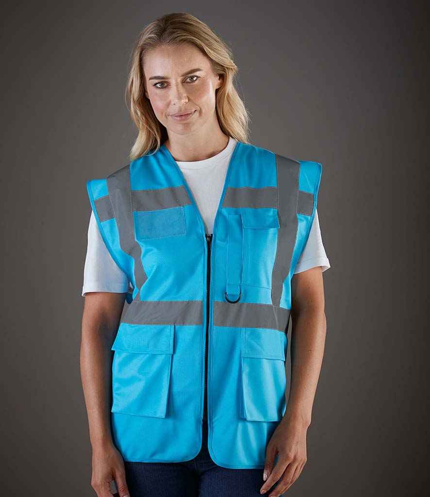 Yoko Executive Waistcoat in Sapphire Blue by Yoko — Custom branded clothing by Print Press, featuring premium embroidery produced in our specialist print lab in the UK.