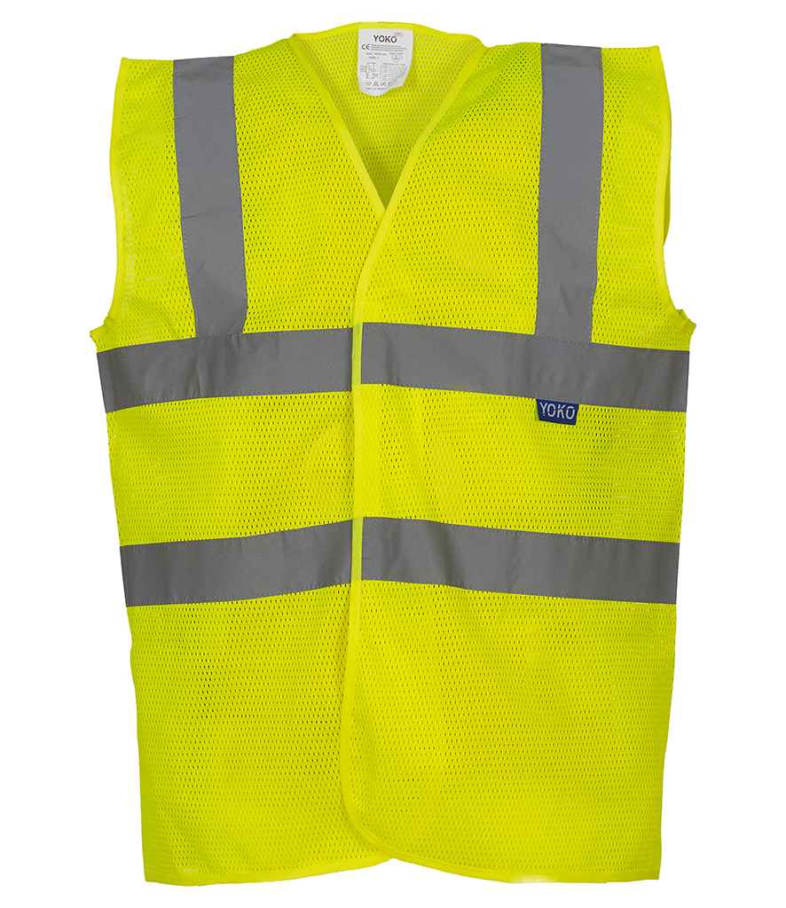 Yoko Top Cool Open Mesh Waistcoat in by Yoko — Custom branded clothing by Print Press, featuring premium embroidery produced in our specialist print lab in the UK.