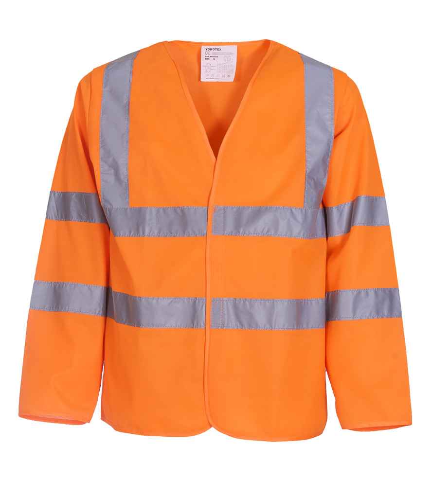 Yoko Hi-Vis Long Sleeve Jacket in by Yoko — Custom branded clothing by Print Press, featuring premium embroidery produced in our specialist print lab in the UK.