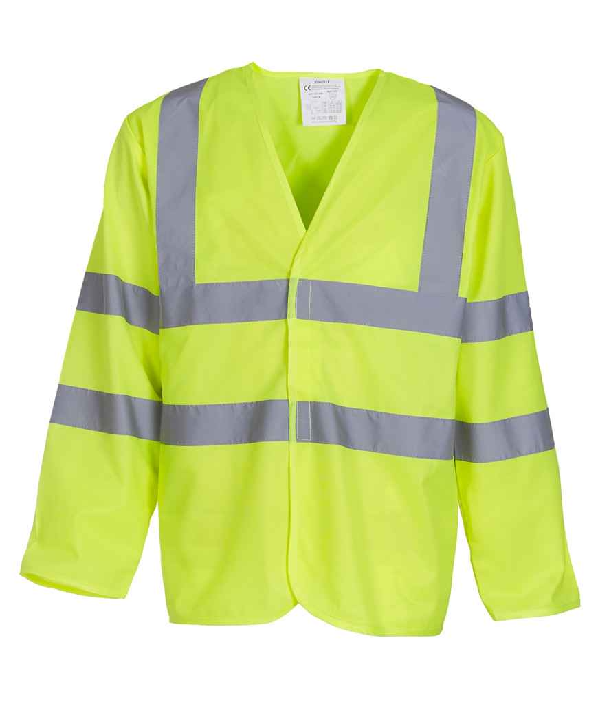 Yoko Hi-Vis Long Sleeve Jacket in by Yoko — Custom branded clothing by Print Press, featuring premium embroidery produced in our specialist print lab in the UK.