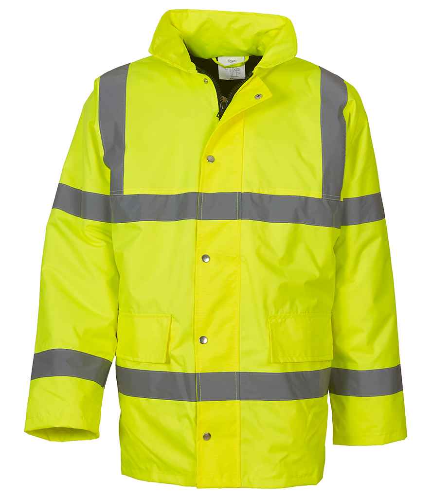 Yoko Hi-Vis Classic Motorway Jacket in by Yoko — Custom branded clothing by Print Press, featuring premium embroidery produced in our specialist print lab in the UK.
