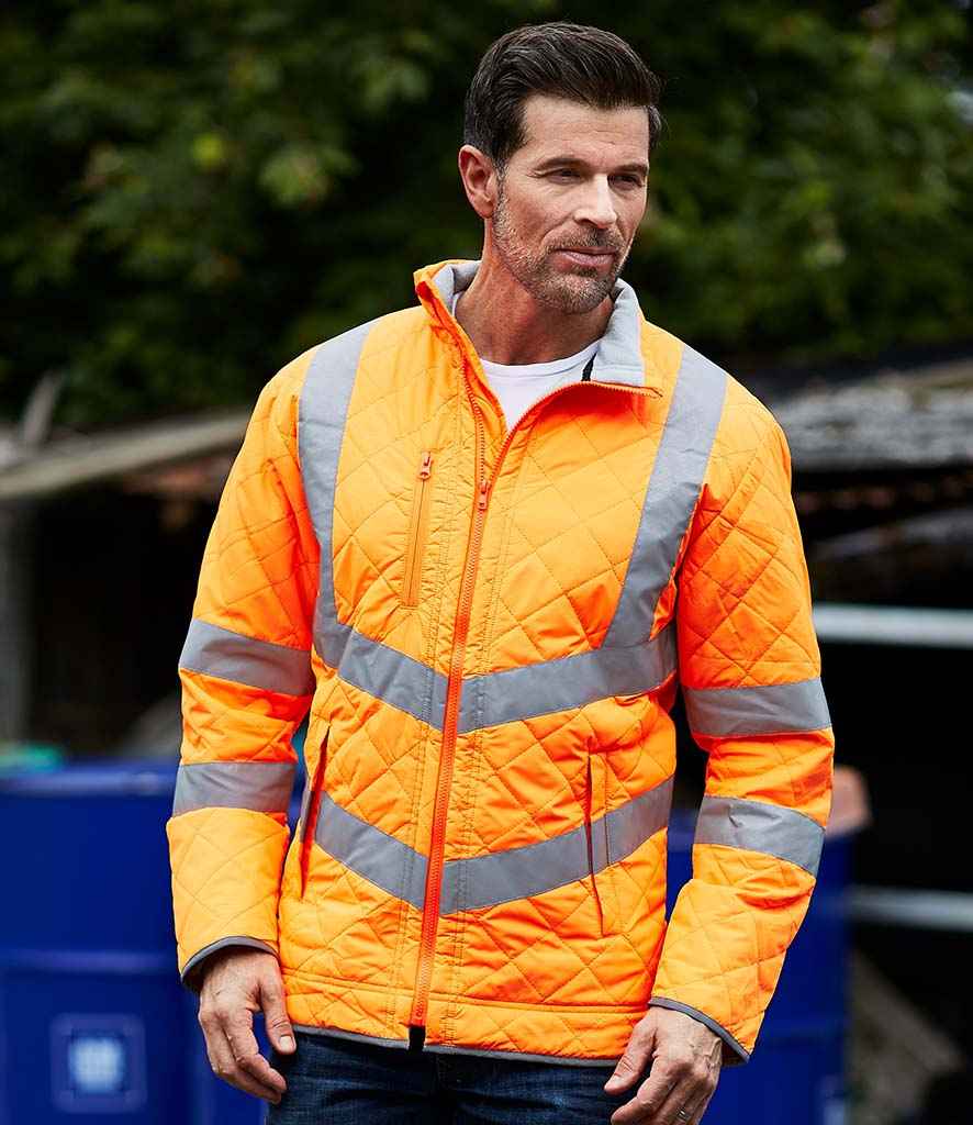 Yoko Hi-Vis Kensington Jacket in Orange by Yoko — Custom branded clothing by Print Press, featuring premium embroidery produced in our specialist print lab in the UK.