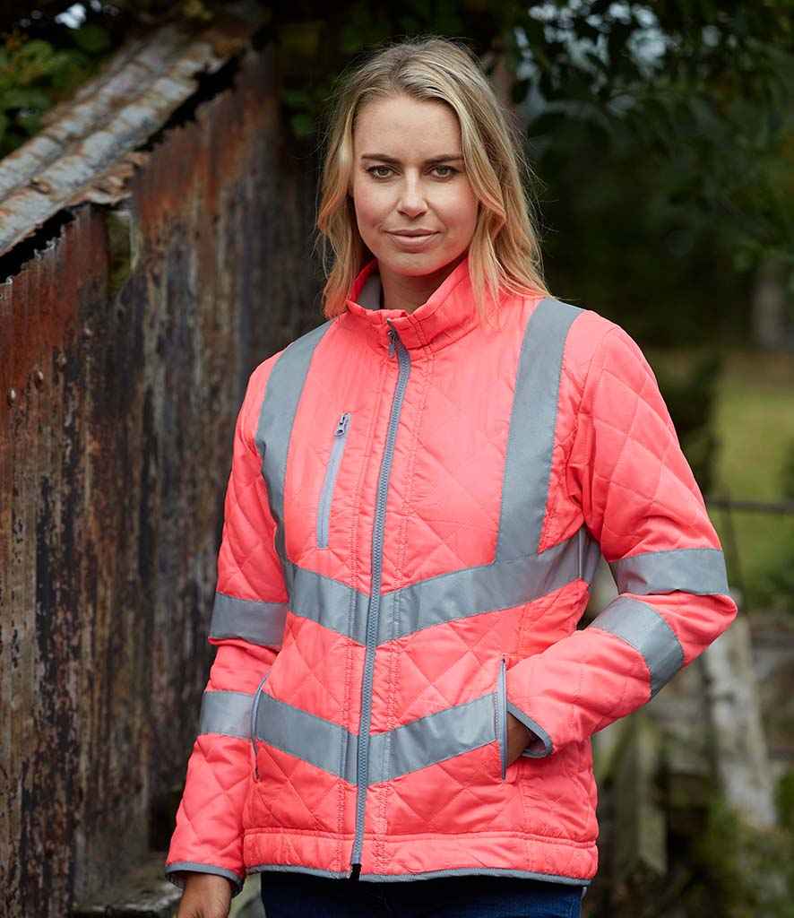 Yoko Hi-Vis Kensington Jacket in Pink by Yoko — Custom branded clothing by Print Press, featuring premium embroidery produced in our specialist print lab in the UK.