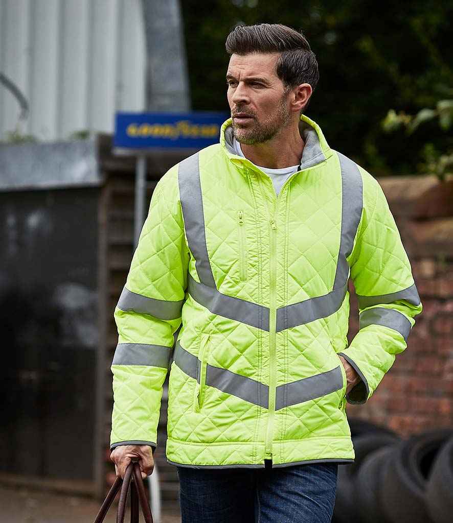 Yoko Hi-Vis Kensington Jacket in Yellow by Yoko — Custom branded clothing by Print Press, featuring premium embroidery produced in our specialist print lab in the UK.