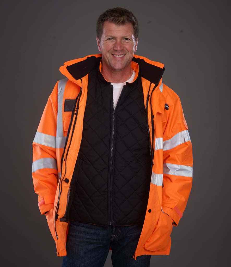 Yoko Hi-Vis Multi-Function 7-in-1 Jacket in by Yoko — Custom branded clothing by Print Press, featuring premium embroidery produced in our specialist print lab in the UK.