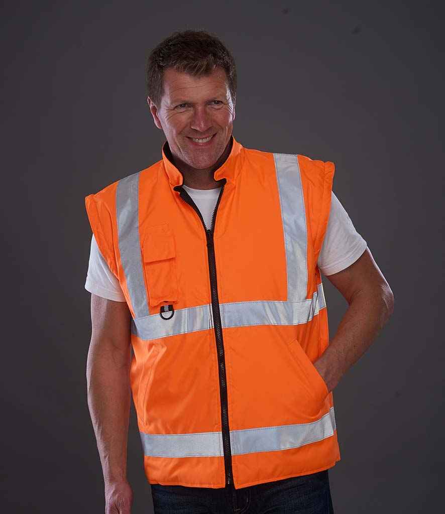 Yoko Hi-Vis Multi-Function 7-in-1 Jacket in by Yoko — Custom branded clothing by Print Press, featuring premium embroidery produced in our specialist print lab in the UK.