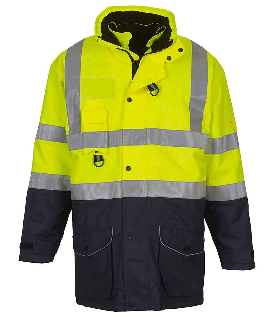 Yoko Hi-Vis Multi-Function 7-in-1 Jacket in by Yoko — Custom branded clothing by Print Press, featuring premium embroidery produced in our specialist print lab in the UK.