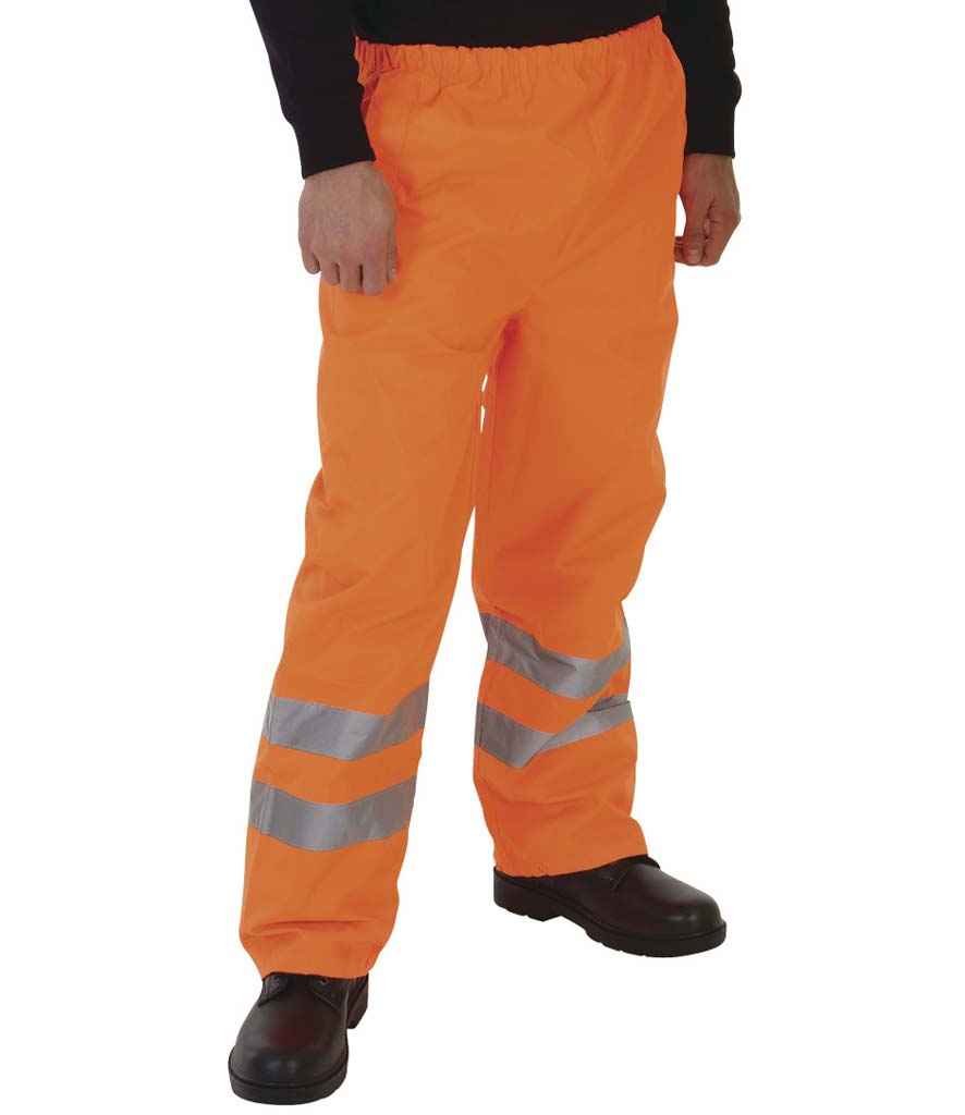 Yoko Hi-Vis Waterproof GO/RT Overtrousers in Orange by Yoko — Custom branded clothing by Print Press, featuring premium embroidery produced in our specialist print lab in the UK.