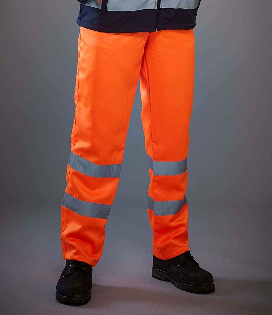 Yoko Hi-Vis Waterproof GO/RT Overtrousers in by Yoko — Custom branded clothing by Print Press, featuring premium embroidery produced in our specialist print lab in the UK.