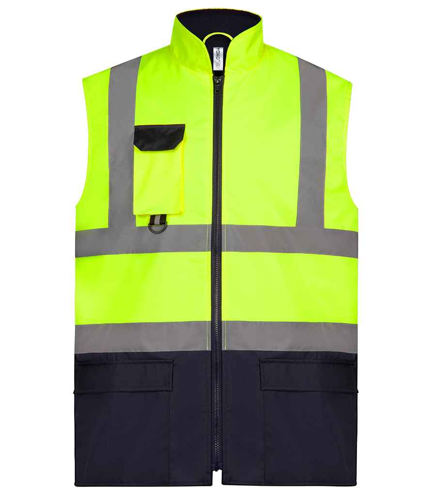 Yoko Two Tone Bodywarmer in by Yoko — Custom branded clothing by Print Press, featuring premium embroidery produced in our specialist print lab in the UK.