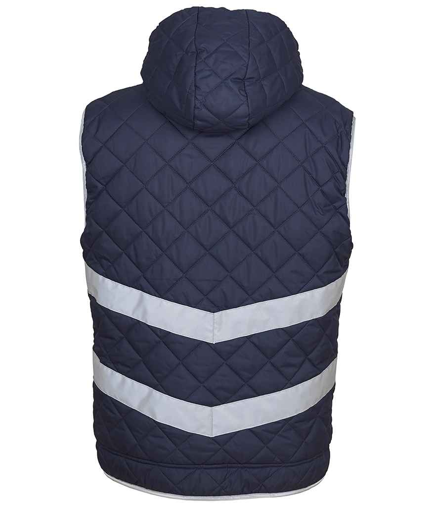 Yoko Hi-Vis Kensington Hooded Gilet in by Yoko — Custom branded clothing by Print Press, featuring premium embroidery produced in our specialist print lab in the UK.