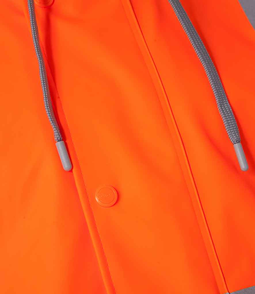 Yoko Hi-Vis Flex U-Dry Jacket in by Yoko — Custom branded clothing by Print Press, featuring premium embroidery produced in our specialist print lab in the UK.