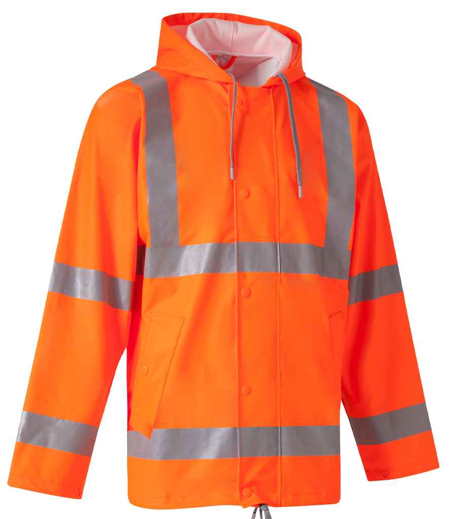 Yoko Hi-Vis Flex U-Dry Jacket in by Yoko — Custom branded clothing by Print Press, featuring premium embroidery produced in our specialist print lab in the UK.