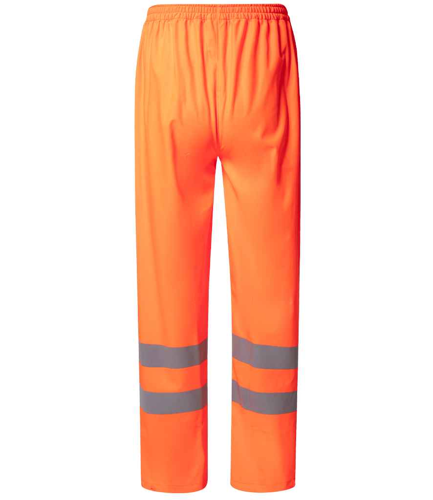 Yoko Hi-Vis Flex U-Dry Overtrousers in by Yoko — Custom branded clothing by Print Press, featuring premium embroidery produced in our specialist print lab in the UK.