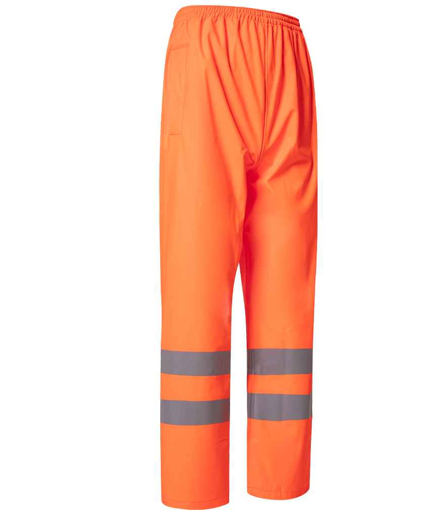 Yoko Hi-Vis Flex U-Dry Overtrousers in by Yoko — Custom branded clothing by Print Press, featuring premium embroidery produced in our specialist print lab in the UK.