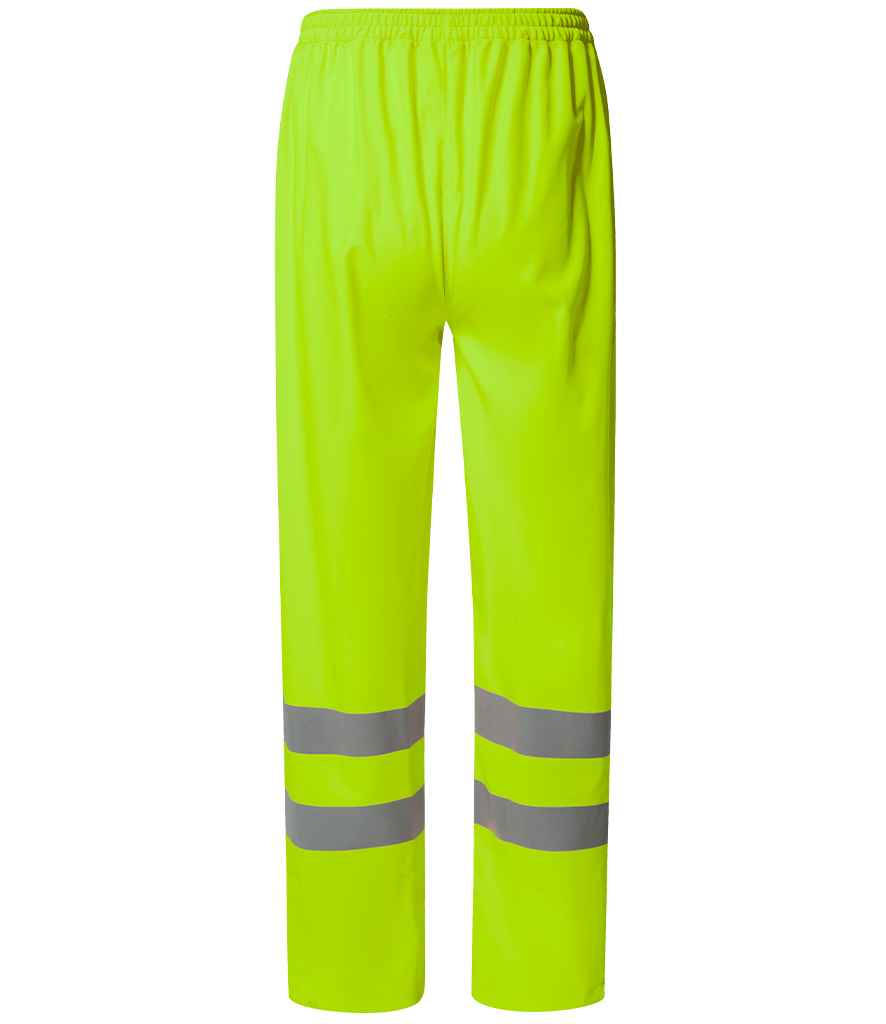 Yoko Hi-Vis Flex U-Dry Overtrousers in by Yoko — Custom branded clothing by Print Press, featuring premium embroidery produced in our specialist print lab in the UK.