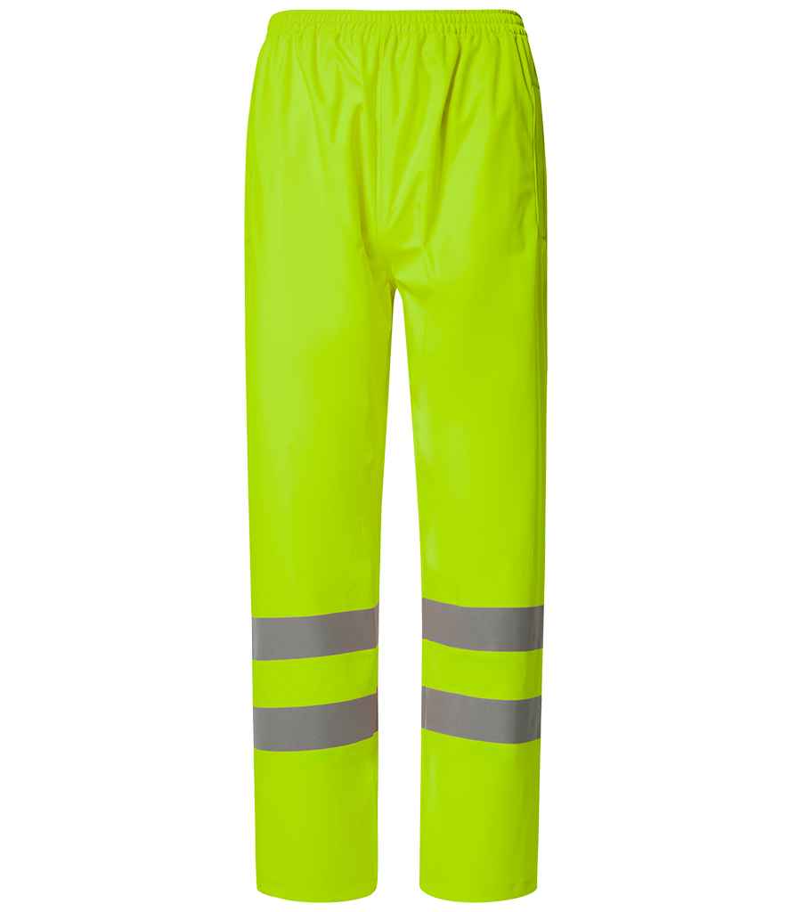 Yoko Hi-Vis Flex U-Dry Overtrousers in by Yoko — Custom branded clothing by Print Press, featuring premium embroidery produced in our specialist print lab in the UK.