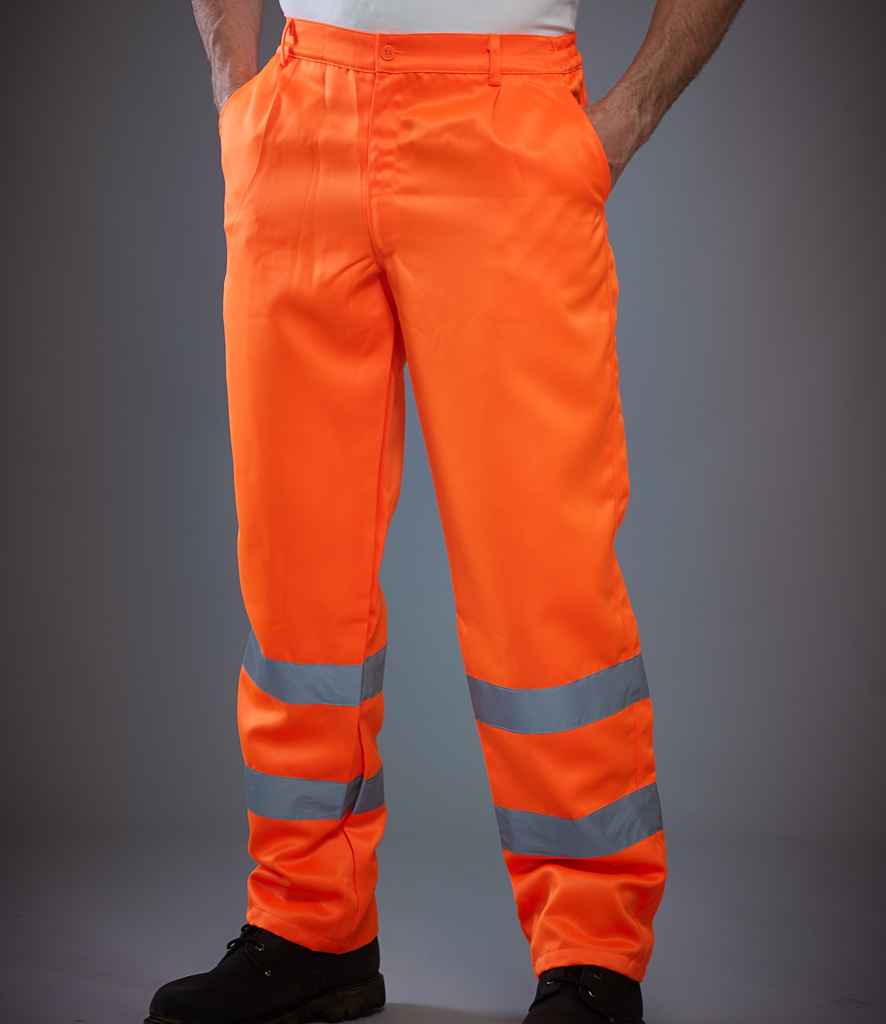 Yoko Hi-Vis Poly/Cotton Work Trousers in by Yoko — Custom branded clothing by Print Press, featuring premium embroidery produced in our specialist print lab in the UK.