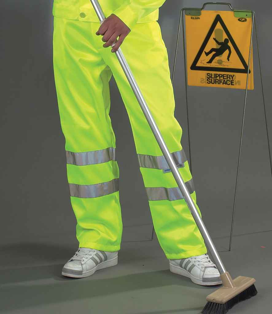 Yoko Hi-Vis Poly/Cotton Work Trousers in by Yoko — Custom branded clothing by Print Press, featuring premium embroidery produced in our specialist print lab in the UK.