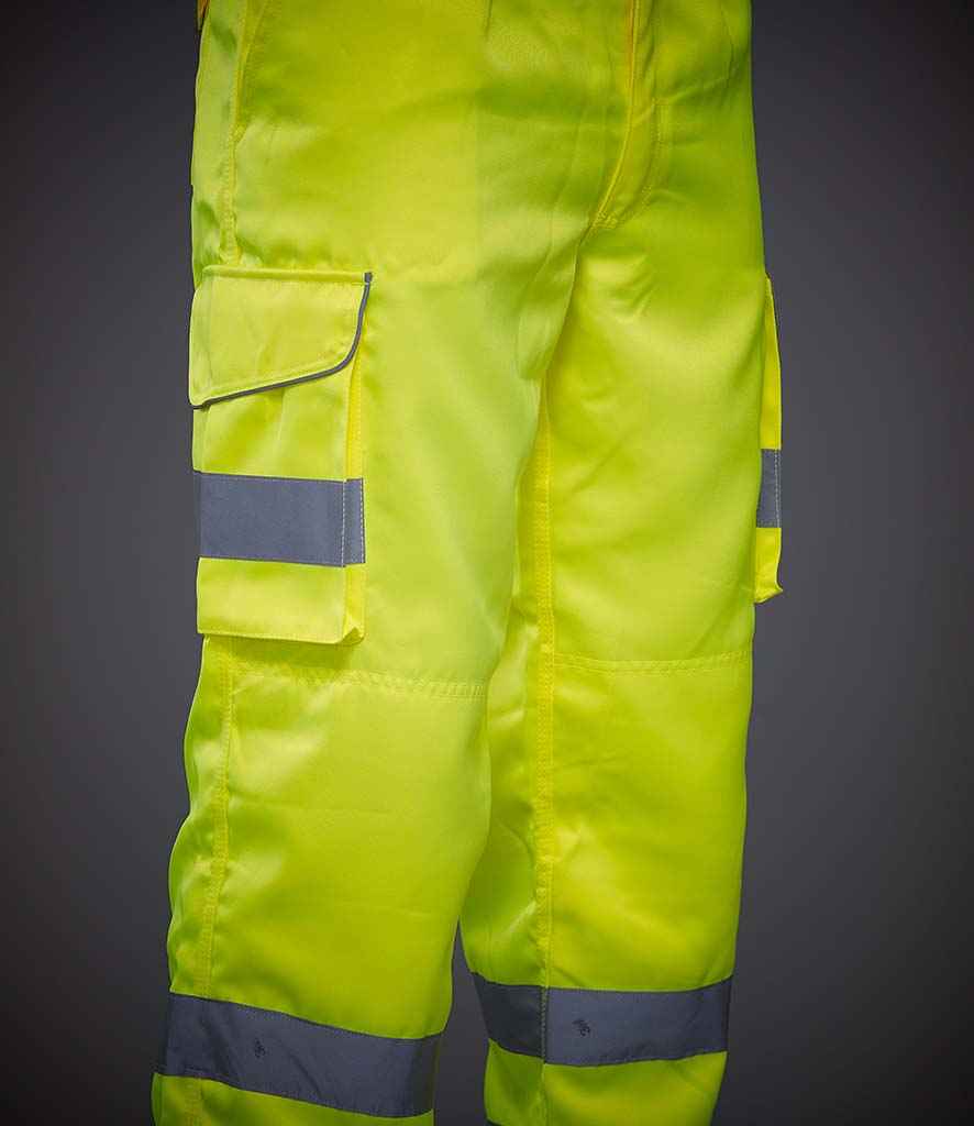 Yoko Hi-Vis Cargo Trousers with Knee Pad Pockets in by Yoko — Custom branded clothing by Print Press, featuring premium embroidery produced in our specialist print lab in the UK.
