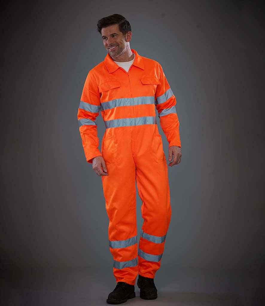 Yoko Hi-Vis Poly/Cotton Coverall in by Yoko — Custom branded clothing by Print Press, featuring premium embroidery produced in our specialist print lab in the UK.
