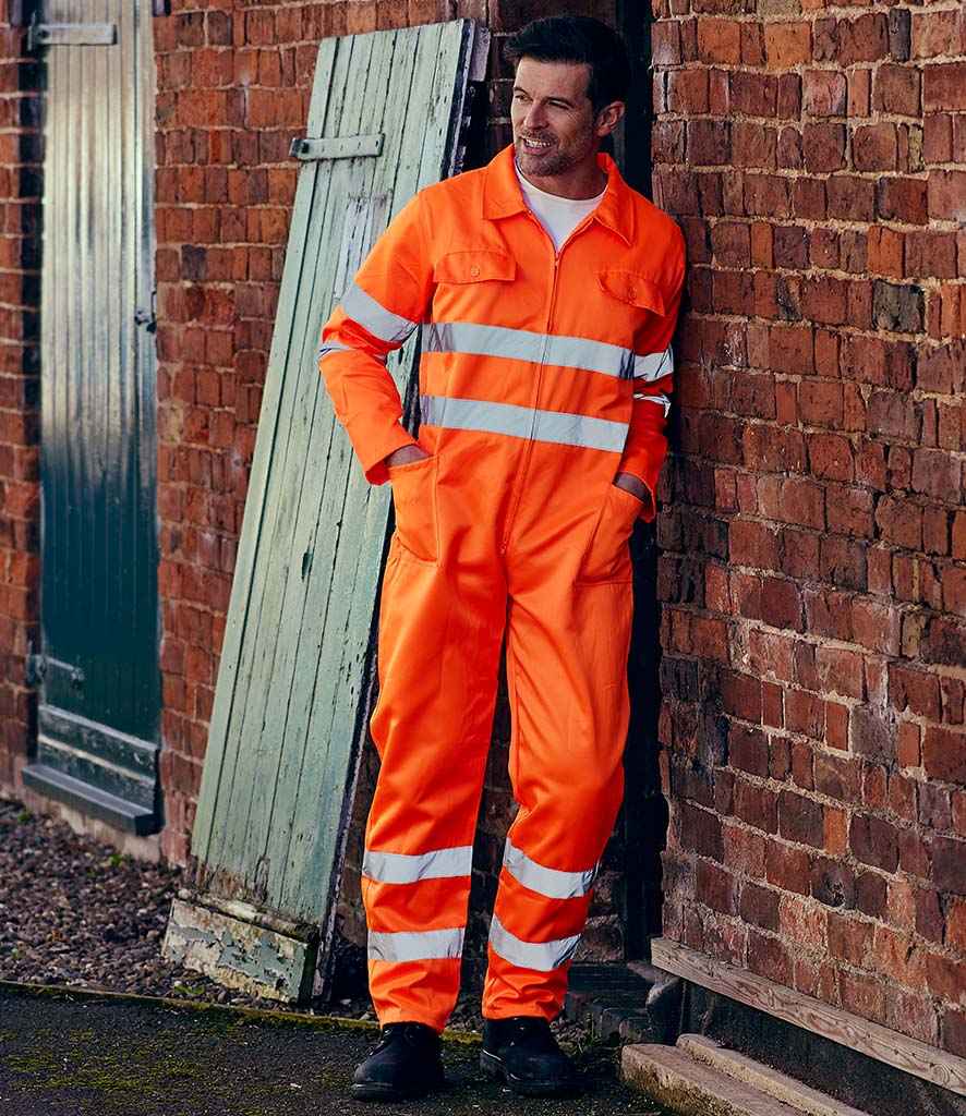Yoko Hi-Vis Poly/Cotton Coverall in by Yoko — Custom branded clothing by Print Press, featuring premium embroidery produced in our specialist print lab in the UK.