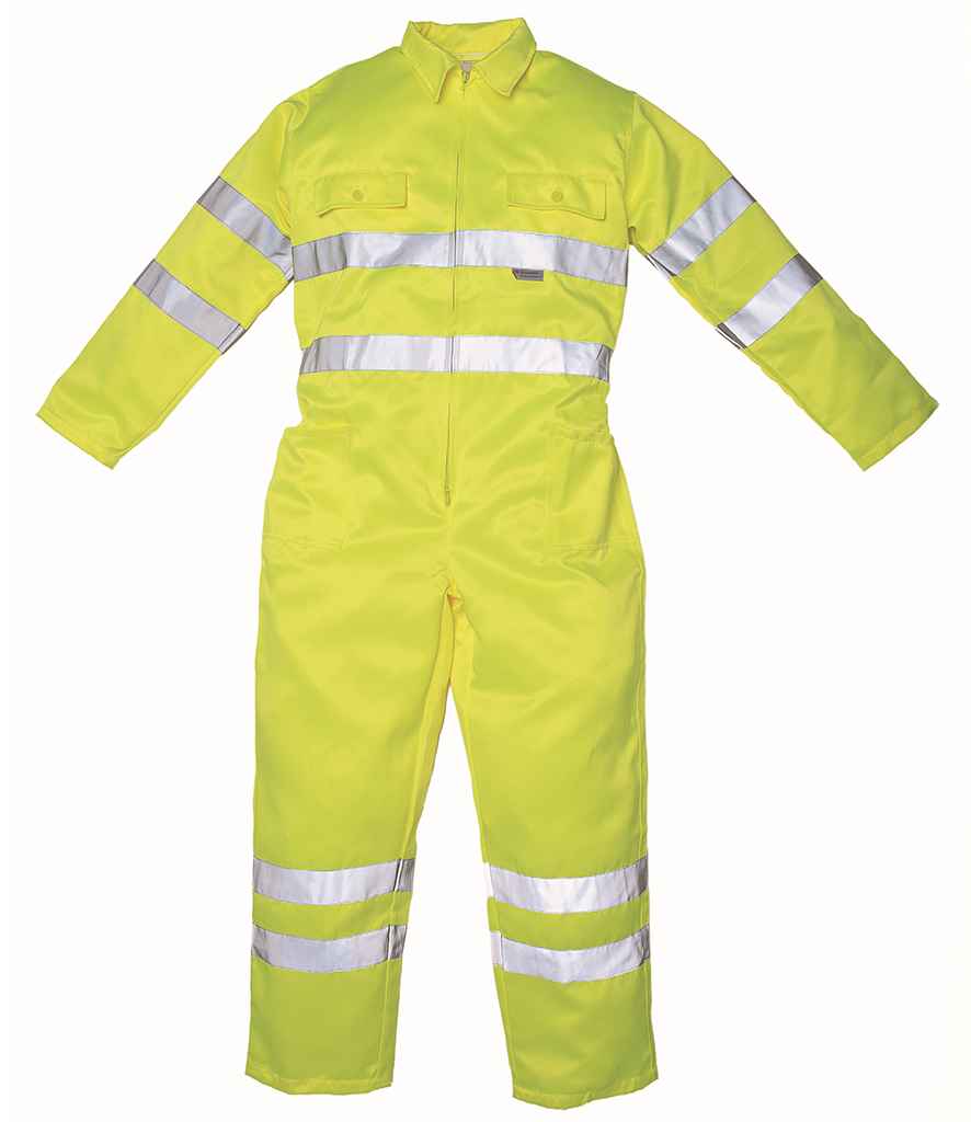 Yoko Hi-Vis Poly/Cotton Coverall in by Yoko — Custom branded clothing by Print Press, featuring premium embroidery produced in our specialist print lab in the UK.