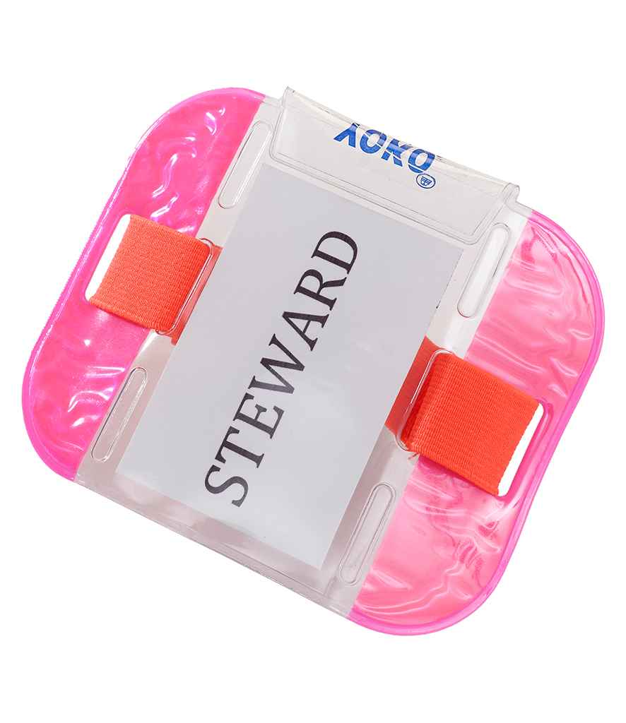 Yoko ID Arm Band in ONE Pink by Yoko — Custom branded clothing by Print Press, featuring premium embroidery produced in our specialist print lab in the UK.