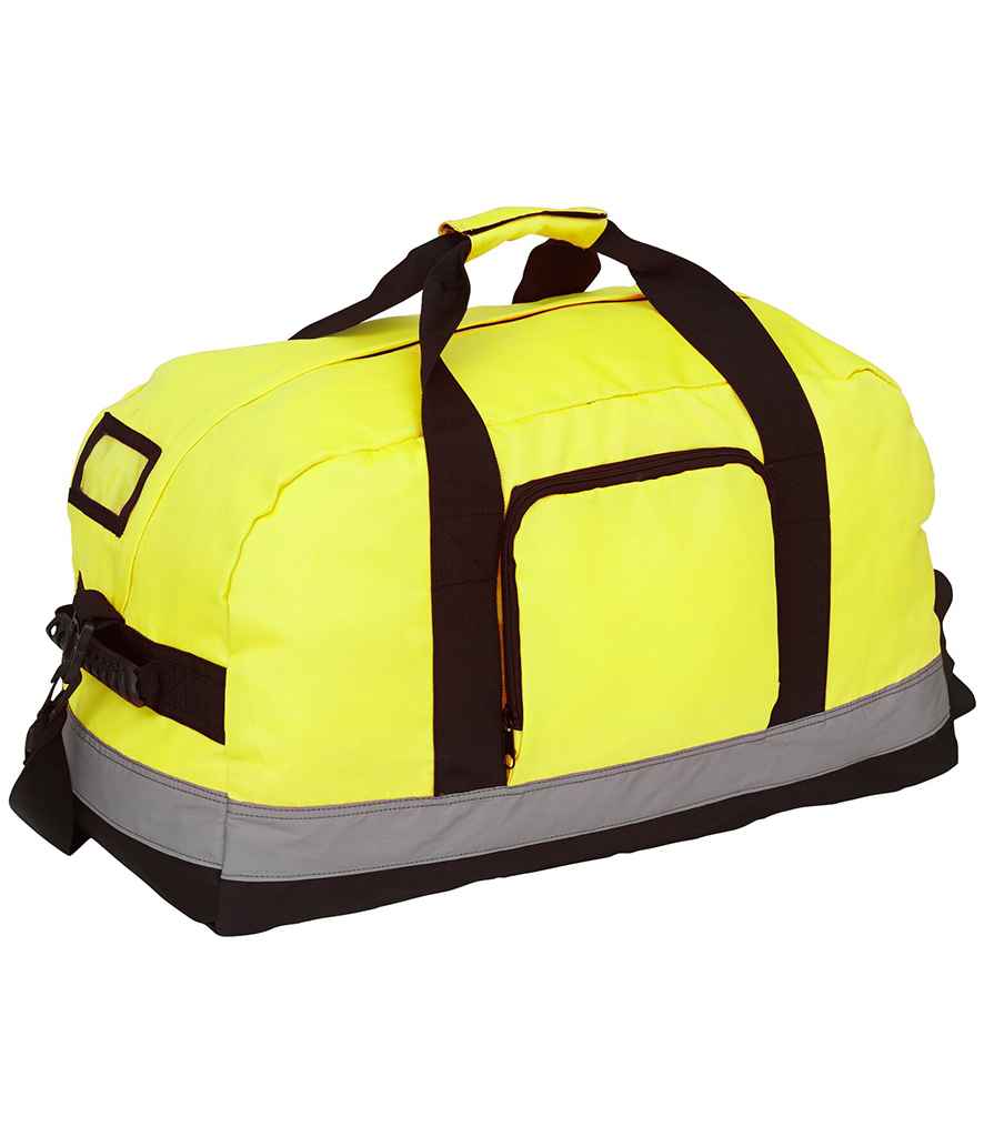Yoko Hi-Vis Seattle Holdall in ONE Yellow by Yoko — Custom branded clothing by Print Press, featuring premium embroidery produced in our specialist print lab in the UK.
