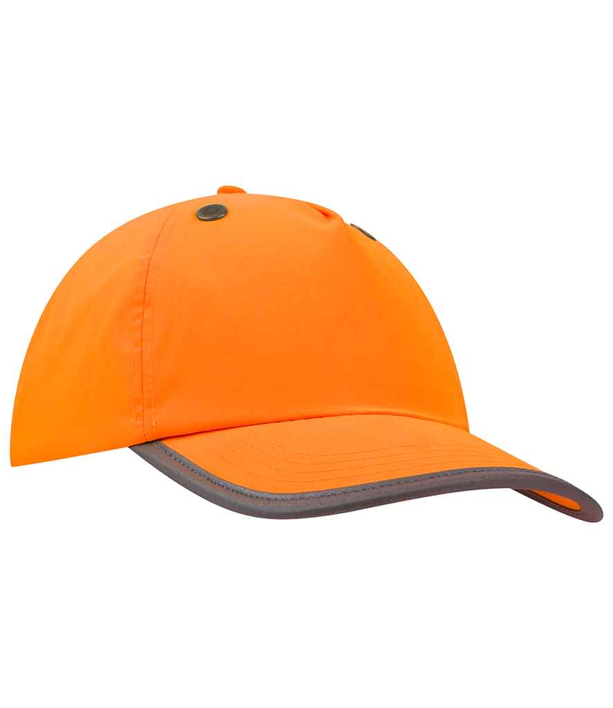 Yoko Hi-Vis Safety Bump Cap in ONE Orange by Yoko — Custom branded clothing by Print Press, featuring premium embroidery produced in our specialist print lab in the UK.